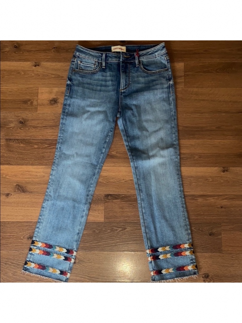 Driftwood Blue Jeans with embroidery